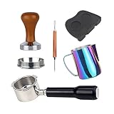 MSRRY Kaffee Bottomless Portafilter Fit for Breville 870/878 / 880 Filter 5 4mm Filterkaffee Tamper Espresso-Kaffeezubehör (Color : As Shown)