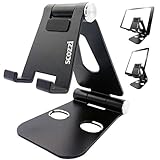 scozzi Tablet Ständer verstellbar faltbar Tisch Halterung Stativ Halter universal (kompatibel mit iPad, Samsung Galaxy Tab, Huawei MediaPad) 11 4 3 S7 S7+ S6 S5e S4 A7 A E M6 T5 Air Mini Pro schw