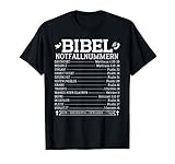 Bibel Notfallnummern Lustiges Bibelverse Taufe Christliche T-S