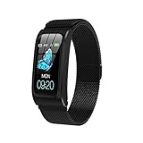 Smartwatch für Damen und Herren, 2,9 cm (1,1 Zoll) Touchscreen, Herzfrequenzmesser, Blutdruck, Spo2, Schlaf-Tracking, weibliche Physiologische Zyklus-Erinnerung für Android iOS (F)