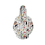 Apoos Unisex Slim Fit Hoodie Pullover Mein Nachbar Totoro Sweatshirt Langarm Hoodie Pullover mit Taschen,Zippers,5XL