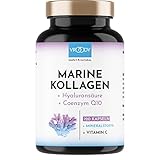 Marine Kollagen Kapseln hochdosiert 1000mg - 120 Kollagen Hyaluronsäure Kapseln hochdosiert + Coenzym Q10, Zink, Kupfer, Mangan & Vitamine C + Biotin - Frei von Zusätzen, Made in Austria von VROODY