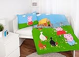 Klaus Herding GmbH Peppa Pig Wutz George Traktor Bauernhof Baby Wende Bettwäsche 100x135