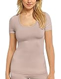 Schiesser Damen Personal Fit Shirt 1/2 Arm Unterhemd, Braun (braun 300), M