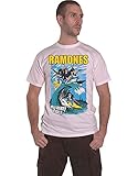 Ramones Herren Rockaway Beach T-Shirt, Weiß, XX-Larg