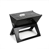 WFIZNB Holzkohlegrill Picknickgrill Tragbarer Grill Campingausflug zur Picknick-Gartenterrasse im Freien Familienfeier-Gril für 3 bis 5 Personen 44x29x36.5