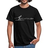 Spreadshirt Biathlon Biathlet Beim Langlauf Männer T-Shirt, L, Schw