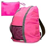 kwmobile Regenschutz Rucksack Schulranzen Regenhülle - 64x84 cm Schutzhülle für Ranzen reflektierend wasserabweisend - Regenschutzhü