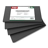 ATHLON TOOLS 4x MaxProtect Premium Garagen-Wandschutz selbstklebend - je 40 x 20 x 2,0 cm - Rammschutz Prallschutz Garagenpolster Türkantenschutz (Schwarz)