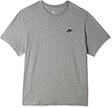 Nike Herren Sportswear Club T-Shirt, Dark Grey Heather/Black, S