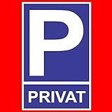 Schild 'Privatparkplatz' Hinweisschild 200x300 mm stabile Kunststoffplatte 3mm stark NEU