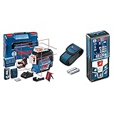 Bosch Professional 12V System Linienlaser GLL 3-80 C (1x Akku 12V,roter Laser, max. Arbeitsbereich: 30 m,in L-BOXX) & Laser Entfernungsmesser GLM 50 C (max. Messbereich: 50 m, 2x 1,5-V Batterien)