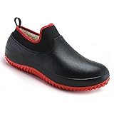 Vtops Unisex Erwachsene rutschfeste Koch Schuhe für Arbeit Küche Sicherheit rutschfest Winter Gefüttert Stiefel Arbeit Clog rutschfest für Restaurant E