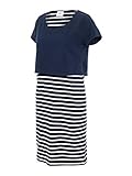 MAMALICIOUS Damen Mllea Org June S/S Y/D Abk Dress A.noos Kleid, Navy Blazer, XL EU