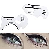 Ulinker 2 STÜCKE Eyeliner Stencil Wiederverwendbare Smokey Augen-Schablone Flexible Smokey Katze Shaping Kajal Schablone Gut für Winged Tip Eyeliner Smokey Aug