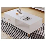 WINON Quadratischer Couchtisch mit Schubladen for Wohnzimmer, Holz-Endtisch, Sofa-Beistelltisch for Empfangsraum/Büro Einfach zu montieren (Color : D 100 * 50 * 40)