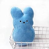 XINQ 15cm Osterfestival Bunny Plüsch Spielzeug Gefüllte Bunte Kaninchen Puppe Cartoon Abstraktes Bild Hase Cuddly Spielzeug für Baby Kinder ca.15cm Gelb (Color : Blue, Size : About15cm)