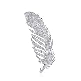 NINAINAI Brosche Geeignet für Frauen Tragefrauen Einfache und stilvolle Persönlichkeit Federkruste Damen Metallbrosche Geeignet Für Damen Und Geschenke (Color : Silver, Size : One Size)