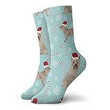 Blue Tint Cairn Terrier Weihnachten Terrier Hund Blau Tönung Casual Crew Socken Nolvety Knöchel Socken Sport Athletic Strümpfe für Damen H