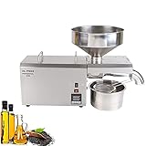 Automatische Öl-Presse-Maschine Kalt/Heißnussöl Extractor Edelstahl Home/Gewerbe Öl Expeller LCD Touch Screen 6-10Kg / H Für Mais/Kokos/Erdnuss/Sonnenblumensamen,220