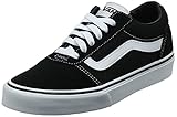 Vans Herren Ward Sneaker, Schwarz Suede Canvas Black White, 44 EU