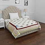 Crafts Jaipur Jaipuri Steppdecke Handblock Gedruckt Handgemacht Jaipuri Razai Einzelbett Leichtgewicht Bettwäsche Stoff Baumwolle Füllung Baumwolle Bettüberwurf Decke Doppelgröße Wohnkultur CJ_116