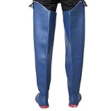 CXYY Regenstiefel, Paddy-Schuhe Herren-Overknee-Reisfeld-Regenstiefel Wasserdichte Reis-Transplantationsstiefel Zum Angeln Von Arbeitsregenstiefeln Mit Weichen Sohlen,Blau,EU40