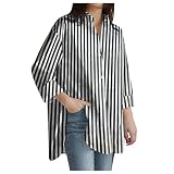 IFOUNDYOU Bluse Damen Elegant Langarm Einfarbig Hemdbluse V-Ausschnitt Casual Tunika Blusenoberteile mit Knopfleiste Lose Sexy Langarmshirt Blusen Oberteile für Freizeit Business Arb