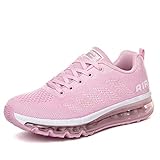 smarten Sportschuhe Herren Damen Laufschuhe Unisex Turnschuhe Air Atmungsaktiv Running Schuhe mit Luftpolster Pink 37 EU