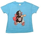 T-Shirt Maulwurf Motiv Roller blau Gr.106-116