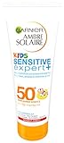 Garnier Ambre Solaire Sonnencreme Kinder Sensitive Expert+ / Sonnenschutz für Kinder wasserfest/LSF 50+ für empfindliche Haut, 1er Pack - 200