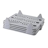 Stapelbarer T-Shirt-Organizer - Organisieren von Kleidung und Schrank, T-Shirt-Aufbewahrungsbox, T-Shirt-Aufbewahrungsschrank, Schrank-Organizer, spart Platz und verhindert Falten (grau, 33x25.5cm)