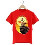 OKIWOKI Ice Age Lustiges Rot Jungen Kinder T-Shirt - Scrat und Der König der Löwen (Ice Age Parodie signiert Hochwertiges T-Shirt in Größe 9-10 Jahren - Ref : 932)