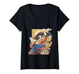 Damen Japanisches Spirituelles Mädchen. T-Shirt mit V