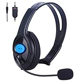 Joso PS5 PS4 einseitiges Headset, 3,5 mm kabelgebundene Online-Gaming-Kopfhörer mit Mikrofon für Sony Playstation 5 4, PS4 Pro PS4 Slim Controller, Nintendo Switch, Laptop, Smartphone, Büro B