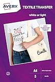 Avery T-Shirt Transfer Stickers for Light Material (Pack of 5)