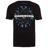 Rammstein Herren T-Shirt Blume schwarz Offizielles Band Merchandise Fan Shirt mit Front und Back Print (S)