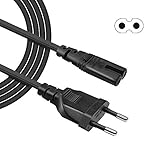 BENSN Stromkabel 2 polig Netzstecker auf 8 Doppelbuchse Gerade für Sony Playstation 2 3 4 PS2, PS3 PS4, Xbox One X, Xbox 1s, Slim Edition and Hp Canon Pixma Drucker, C7 Netzkabel Kaltgerätesteck