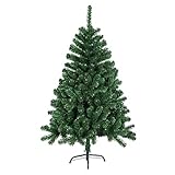 HENGMEI 150cm PVC Weihnachtsbaum Tannenbaum Christbaum Grün künstlicher mit Metallständer ca. 300 Spitzen Lena Weihnachtsdeko (Grün PVC, 150cm)