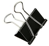 SBS® Binder Clips | 51 mm | 15 Stück | Metallklammern | Büroklammern | Pap