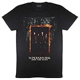 Supernatural F�hrende M�nner Poster Herren-T-Shirt Schwarz M | S-XXL, Halloween mit Rundhalsausschnitt Grafik Oben, Geburtstagsgeschenkidee für Männer, für Haus oder Gy