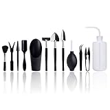 BlueMake 12-teiliges Sukkulenten-Werkzeug, Mini-Gartenhandtransplantation, Sukkulenten-Werkzeuge, Miniatur-Pflanzen-Set für drinnen und drinnen (12-teiliges Werkzeug-Set)