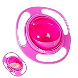 QWEPU Magic Bowl, Gyroskop-Schüssel, Universal Gyro Bowl,360 Grad drehbar, auslaufsicher, Gyro-Schüssel mit Deckel, für Kleinkinder, Babys,