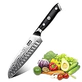 SHAN ZU Damast Santokumesser Kochmesser 67 Schichten Damastmesser Messer mit G10 Griff - PRO S