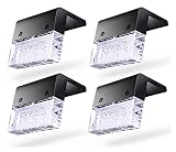4PCS / 6PCS Solar Deck Lichter Schrittlichter LED Zaun Licht Solar LED Licht Outdoor Gartenlichter Outdoor Straßenlaterne Treppenlichter (Color : 4 PCS)