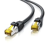 CSL - 5m CAT 7 Netzwerkkabel Gigabit Ethernet LAN Kabel - 10000 Mbit s - Patchkabel - Cat.7 Rohkabel S FTP PIMF Schirmung mit RJ 45 Stecker - Switch Router M