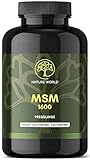 NEU! MSM 1600 NATURE WORLD® - 365 Presslinge á 800mg Methylsulfonylmethan - Laborgeprüft - 1600mg MSM pro Tagesdosis - Ohne Zusatzstoffe hochdosiert. Nicht mit anderen Stoffen unnötig komb