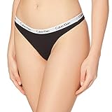 Calvin Klein Carouse, Tanga para Mujer, Negro (black 001), S (Tamaño del fabricante: 36)