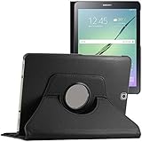ebestStar - kompatibel mit Samsung Galaxy Tab S2 9.7 Hülle SM-T813, T815 T810 Rotierend Schutzhülle Etui, Schutz Hülle Ständer, Rotating Case Cover Stand, Schwarz [Tab: 237.3x169x5.6mm 9.7'']