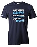 Jayess Waschbrettbauch - Hatte ICH Schon - Steht Mir Nicht - BLAU - Herren - T-Shirt in Navy by Gr. XXXL